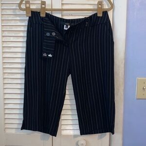 Single pin striped dress shorts